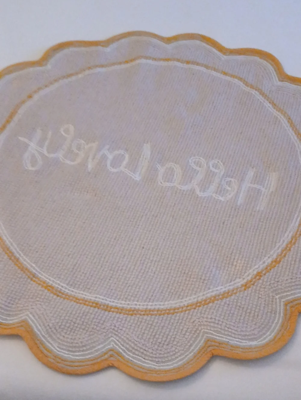 Anthropologie Bath Mat 32 Inch Diameter Cotton And Rayon